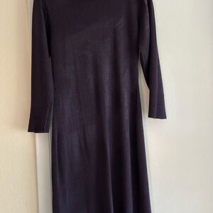 Connected Apparel Dark Purple Knit Long Sleeve Dress